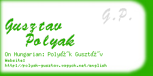 gusztav polyak business card